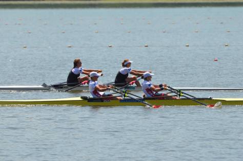 2015 WC2 A Final; last 250 meters sprinting it out with New Zealand. Photo courtesy of USRowing. 